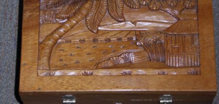 JEWELRY CHEST-HAND CRAFTED WOODEN WITH DRAWER