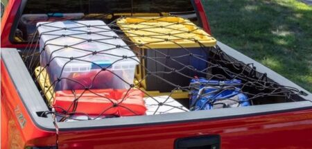 CARGO NET FOR PICKUP TRUCK OR TRAILER - HEAVY DUTY 5'X9' BUNGEE CORD TYPE