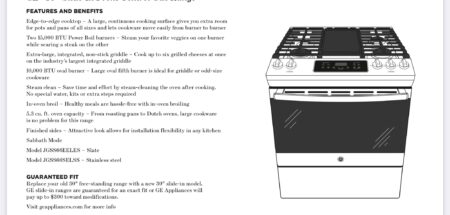 GE Slide-in Gas Range